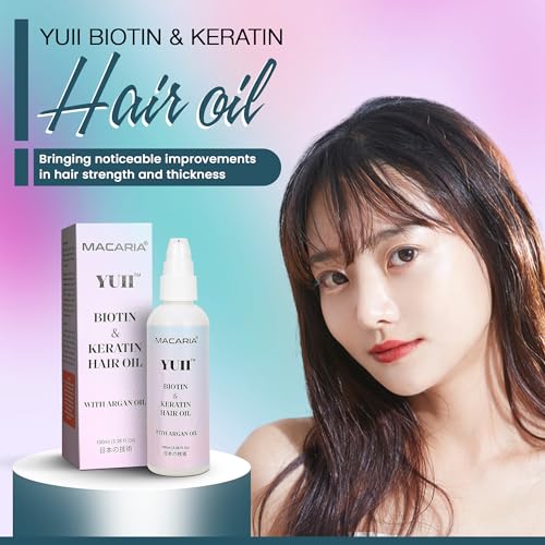 Image of Yuii Hair Growth Oil with Biotin & Keratin - Jojoba & Argan Hair Oil for Thicker, Stronger Hair - Natural Hair Oil for Growth, Strength, and Thickness - Best Hair Care for All Hair Types, 100ml