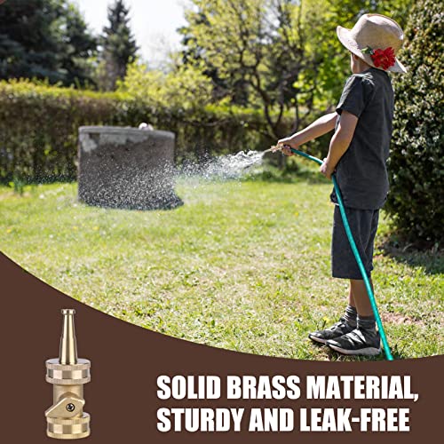 4 Pack Solid Brass Water Hose Jet Nozzle: Brass Water Nozzle, Hose Jet Nozzle, High Pressure Hose Nozzle, Garden Hose Nozzle Heavy Duty 3/4" Ght #TOP2