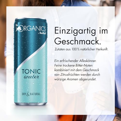 Red Bull Organics by Red Bull Tonic Water, 24 x 250 ml, Dosen Bio Getränke 24er Palette, OHNE PFAND