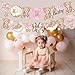 CANDY CHEF Pink We Can Bearly Wait Baby Shower Banners Bear Party Decorations Teddy Bear Cutout for Girls Birthday Party Supplies