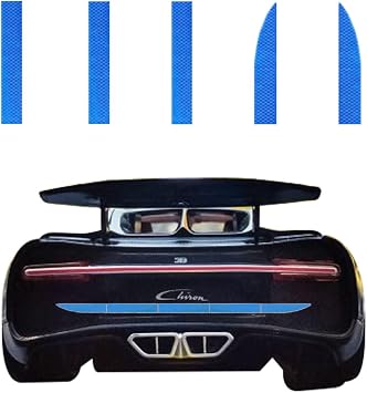 5 PCS 3D Strong Reflective Stripe Stickers Blue Reflective Sticker Car Tail Reflective Sticker Reflective Stickers Universal for Car,Truck,Motorcycle,Bicycle Blue Tail Sticker