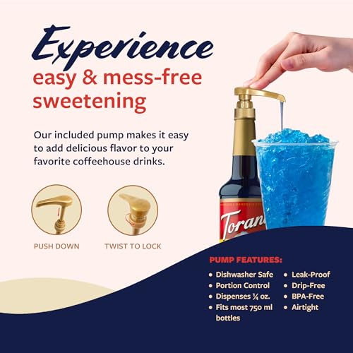 image for Torani Blue Raspberry Syrup for Drinks, Flavoring for Iced Tea, Lemona