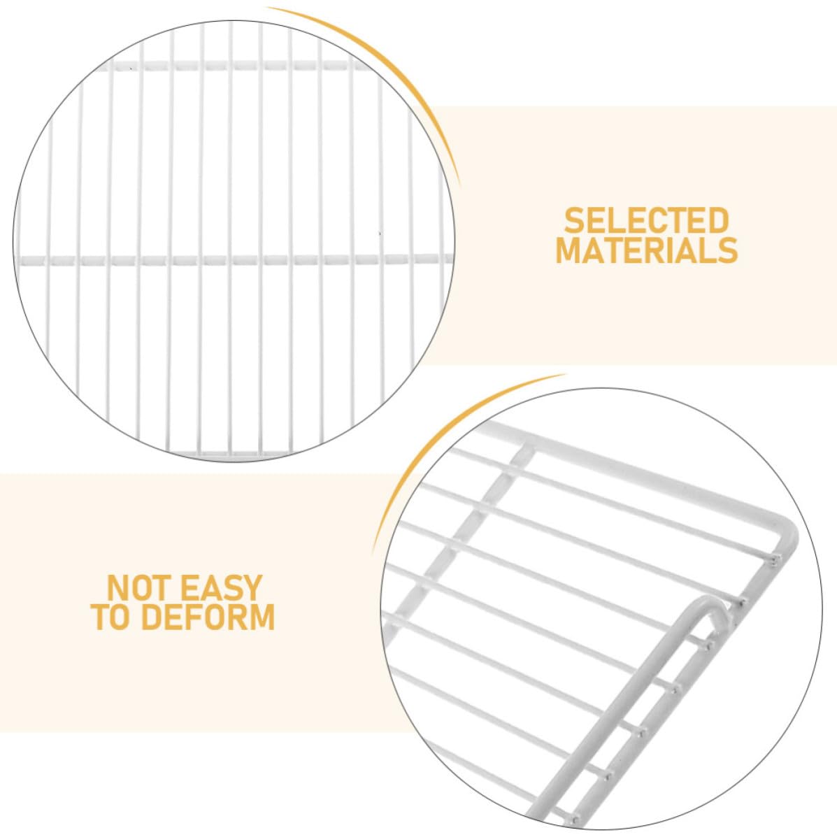 2 Estantes para Refrigerador y Congelador de Acero Recubrimiento Plástico Blanco, Diseño Ventilado para Optimización de Espacio, Divisores Horizontales Resistentes