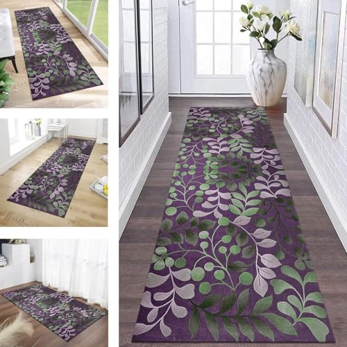 Alfombras de pasillo abstractas con base antideslizante lavable para el hogar 2