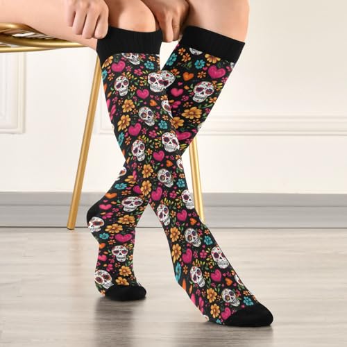 Image of Wusikd Cats Compression Socks for Women and Men Circulation Cute Long Socks for Athletic Running 1