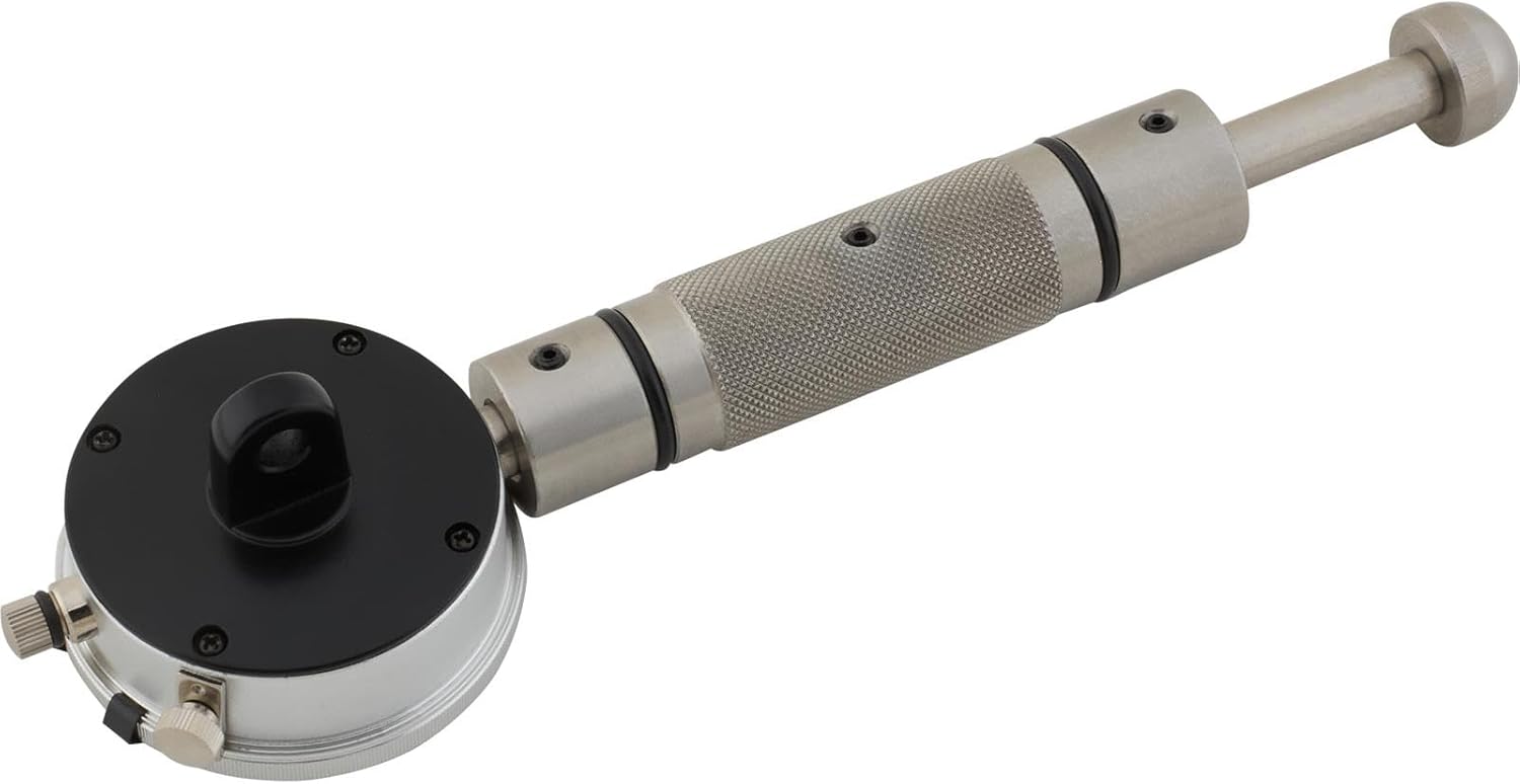 Speedway Motors Camshaft Dial Indicator Fits .842-Inch GM & .875-Inch Ford Lifter Bores, Reads Cam Specs in .001-Inch Increments with 1-Inch Travel, Universal Engine Degreeing Tool