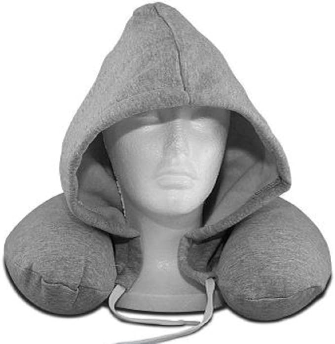 Filoan V Neck & Travel Pillow with Hoodie (U Shaped