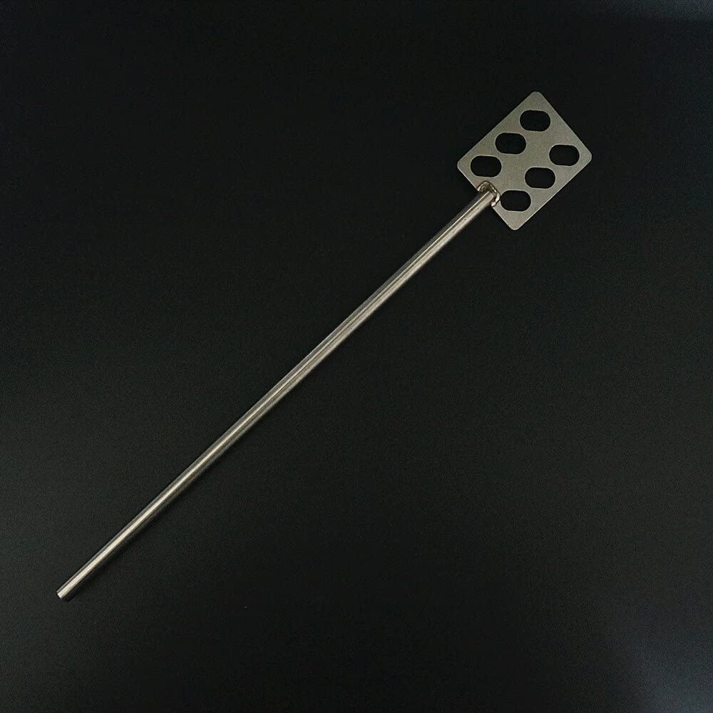 Varilla agitadora superior, Paleta de acero inoxidable cuadrada for laboratorio, 1 unidad, ancho de hoja: 40 mm, 50 mm, 60 mm, 80 mm, con varilla for agitador.(80x8x350mm)