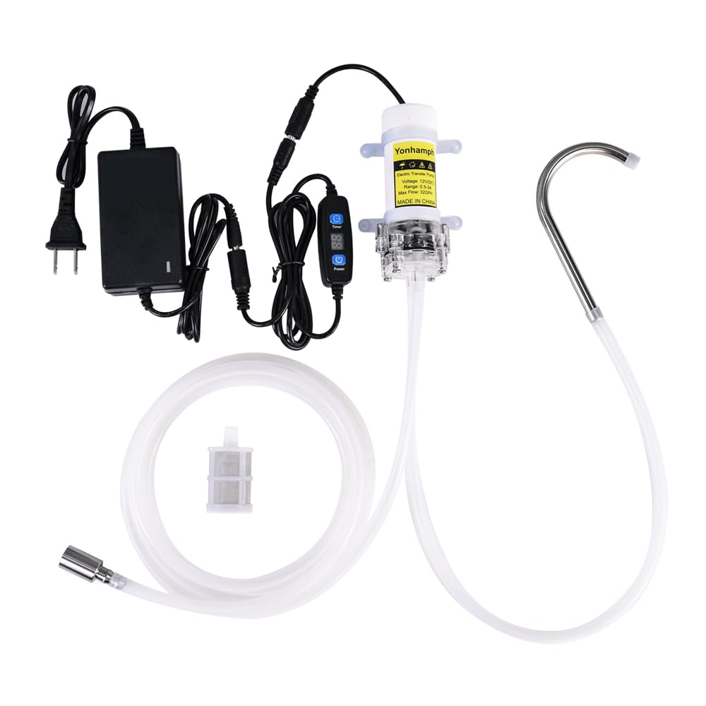 Photo 1 of Electric Water Transfer Pump Kit 100-240V With Timer Control for Ice Maker Coffee Machine Water Cooling,Food Grade Auto Siphon Self Priming Pump for Bottling Wine,Beer and Kombucha,2L/Min,Low Noise