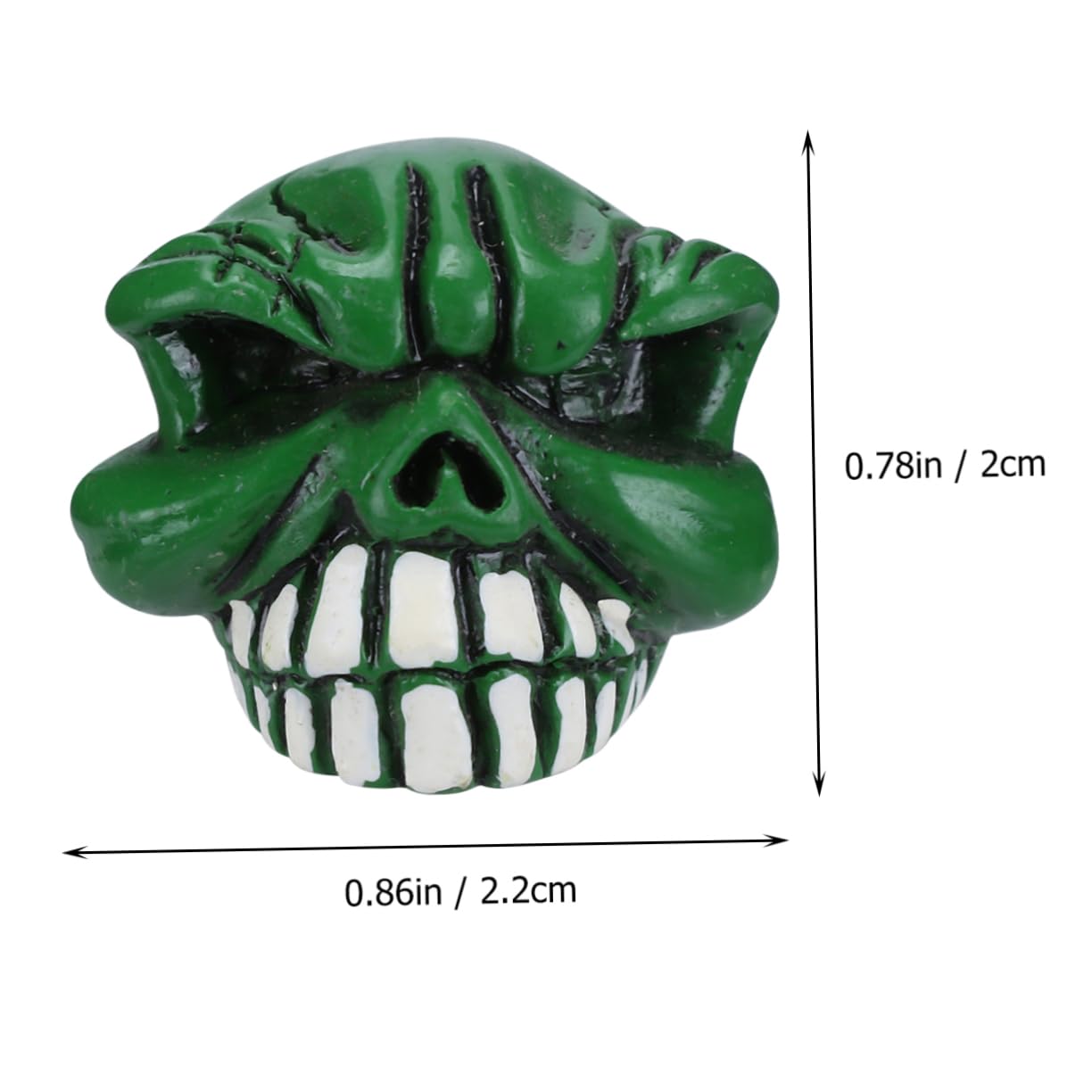SOLUSTRE 2sets Valvole Per Pneumatici Forma Di Testa Di Scheletro Resina Per e Bicicletta Accessori Per Gonfiaggio Con Design Fantasma Verde