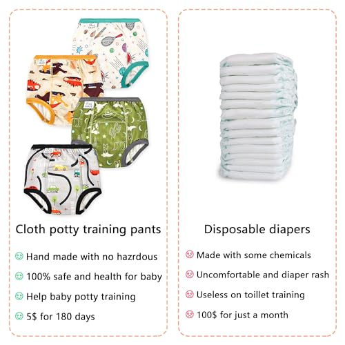 Image of Max Shape 6 Pack Potty Training Underwear for Boys,Washable Baby Boy Toilet Training Pants Training Underwear Fit 2T-6T