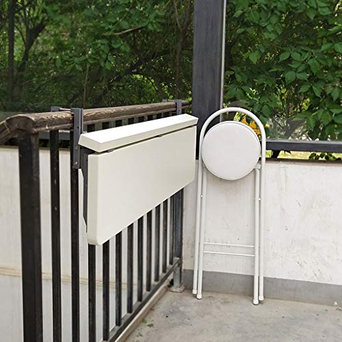 Table suspendue balcon pliable WENJUN blanc 120x28cm