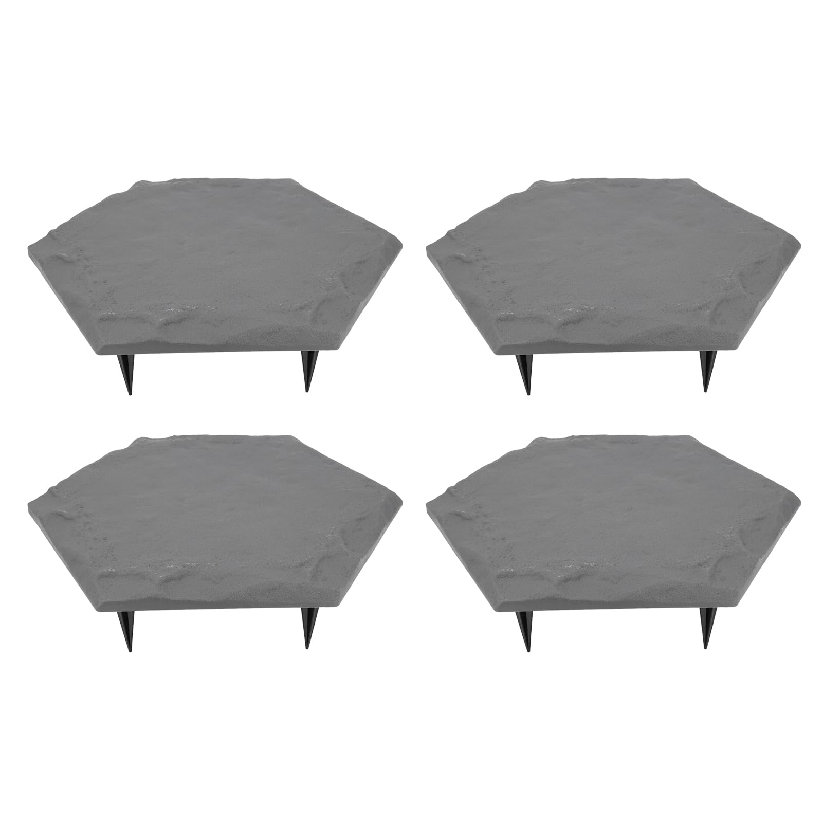 4pcs Piedras con 24 estacas de Tierra en el Suelo Resistente a la Intemperie el Camino Decorativo de jardín al Aire Libre Polipropileno (-3111240178912)