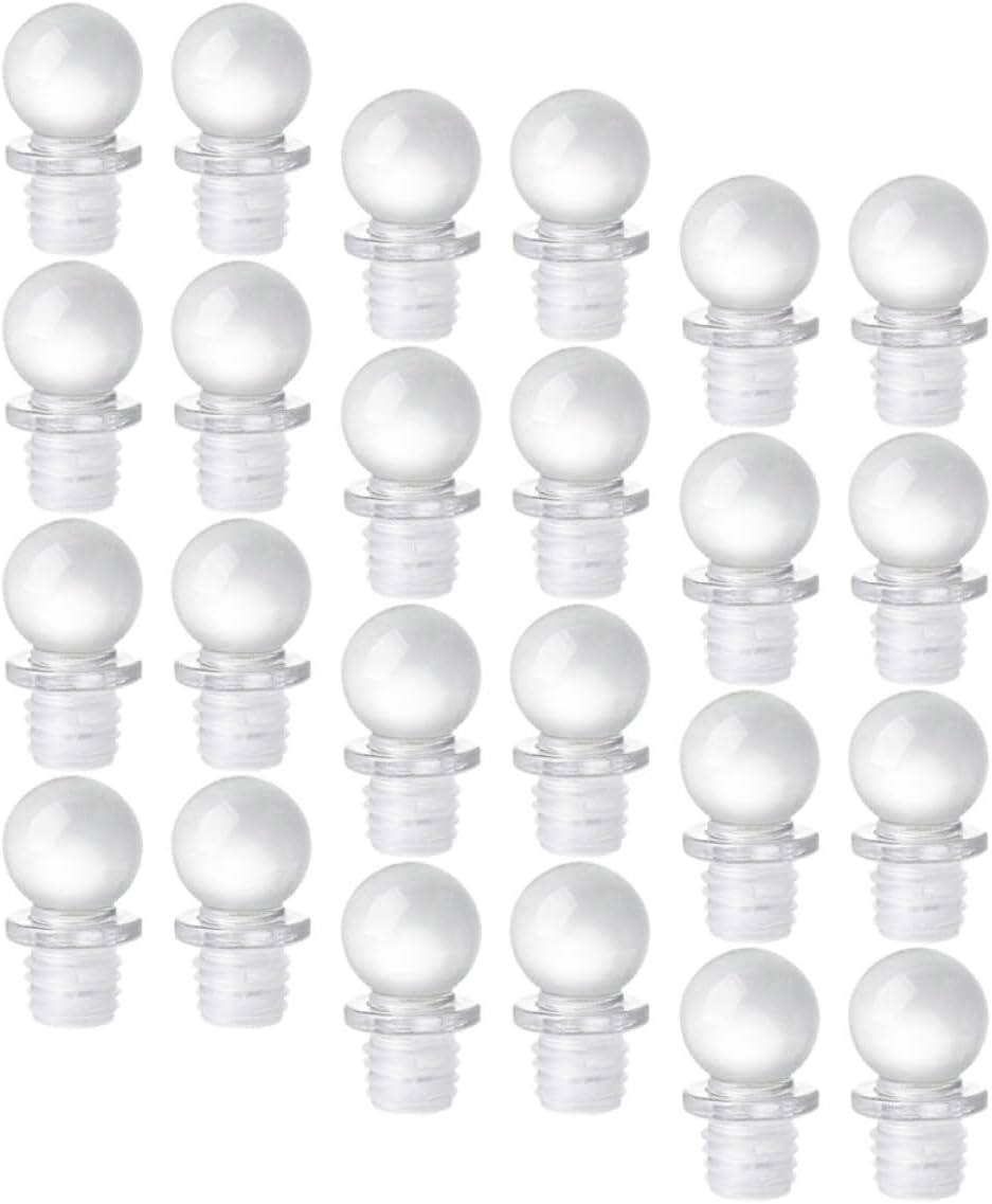 24pcs Glass Ball Wine Stoppers Decorative Portable Bottle Toppers for Wine Bottles and Glass Containers