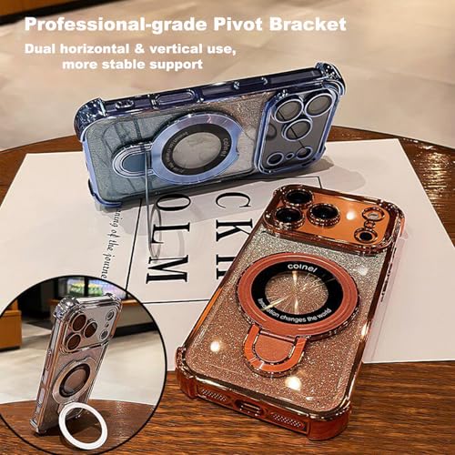 Coque iPhone 17 Pro Max MagSafe dorée avec flash magnétique dégradé - 3