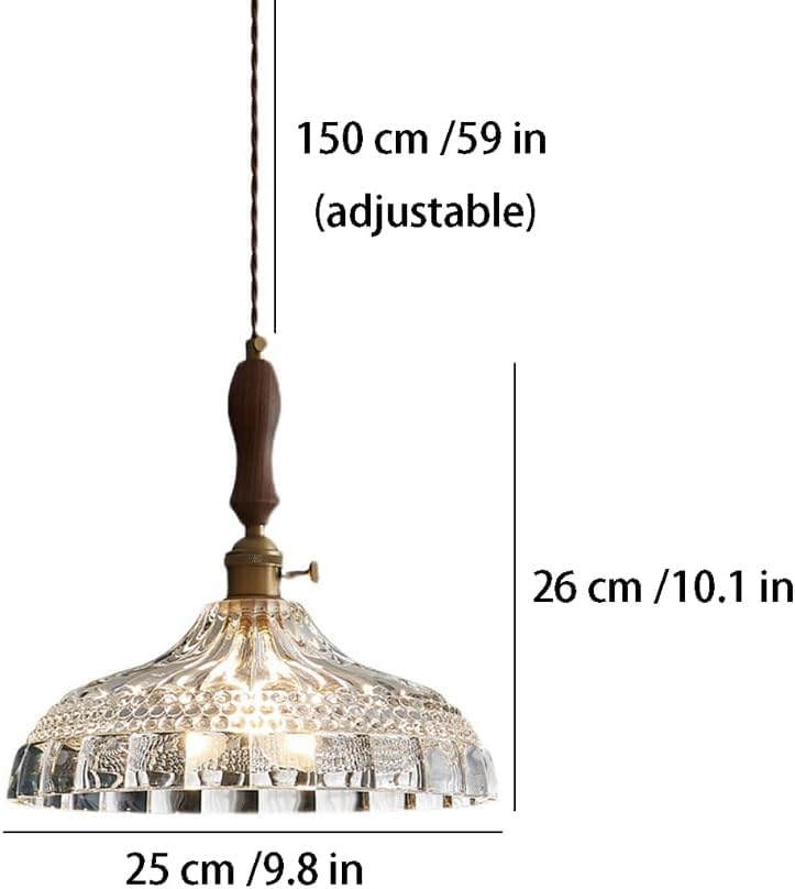 Lámpara de araña retro de cristal con cable ajustable para techos elegantes 7