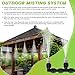 Outdoor Misting Cooling System High Pressure Misters for Outside Patio with Pump Kit, 65.6FT Misting Line with Brass Mist Nozzles Self Priming Sprayer Misters for Chicken Coop Garden Greenhouse