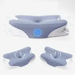 Almofada cervical para alívio da dor no pescoço – Almofadas de pescoço para alívio da dor no sono – Almofada de espuma viscoelástica para dor no pescoço e ombro – Travesseiro ergonômico