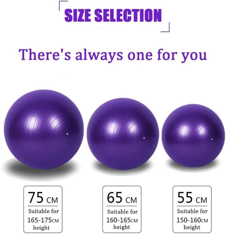Miniatura 6 de Múltiples tamaños de yoga, pilates, ejercicio suave y grande, pelota de equilibrio para gimnasio, entrenamiento de fitness, pelotas de ejercicio