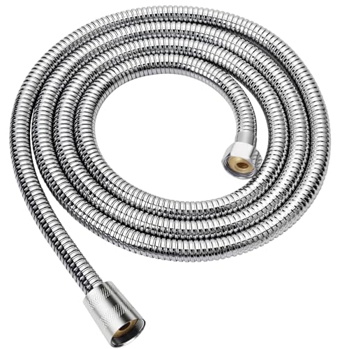 79-Inch Stainless Steel Shower Hose, FSDIYU Extra Long Flexible Anti-Kink Handheld Shower Head Hose with Universal G1/2 Insert for Pet Bathing, RV Cleaning, Bidet Hoses Extension Replacement