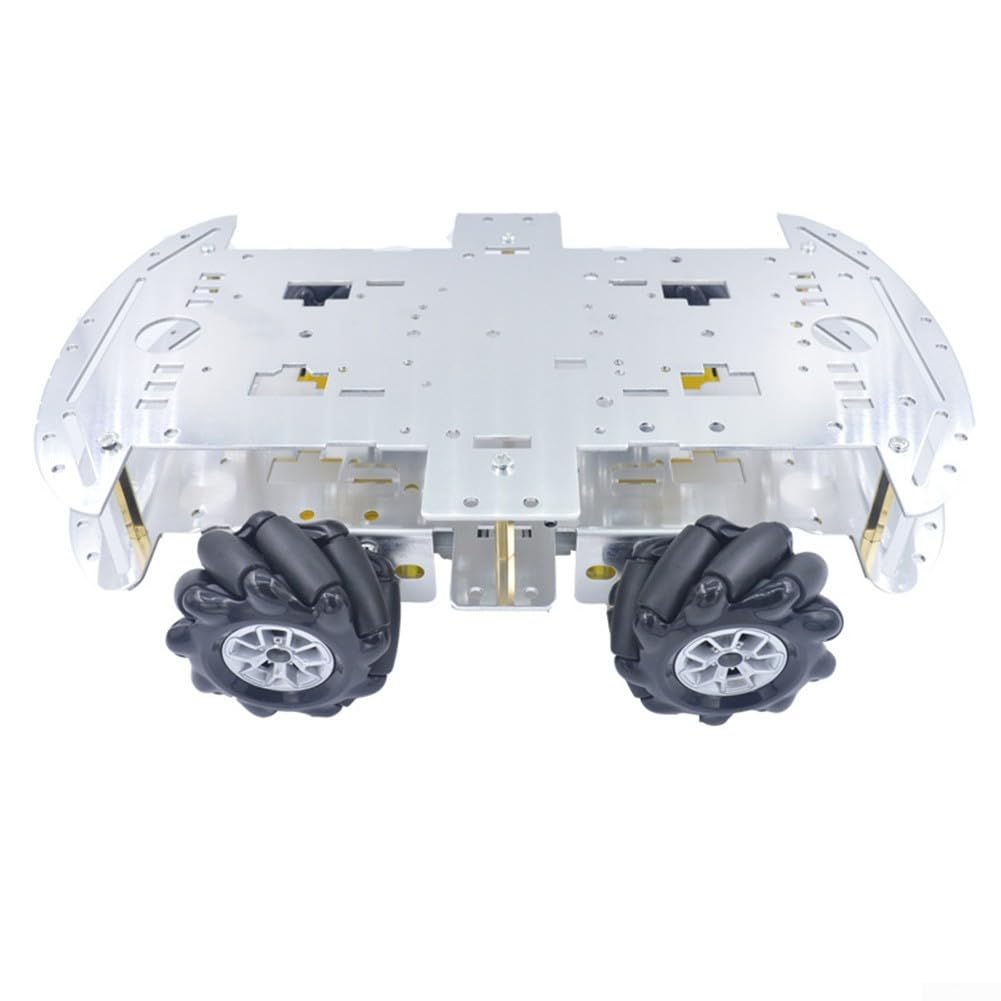DIY para Mecanum Wheel Robot Car Kit con chasis de Metal Motor Smart 4WD Vehículo para Arduino para Raspberry Pi Robótica Proyectos