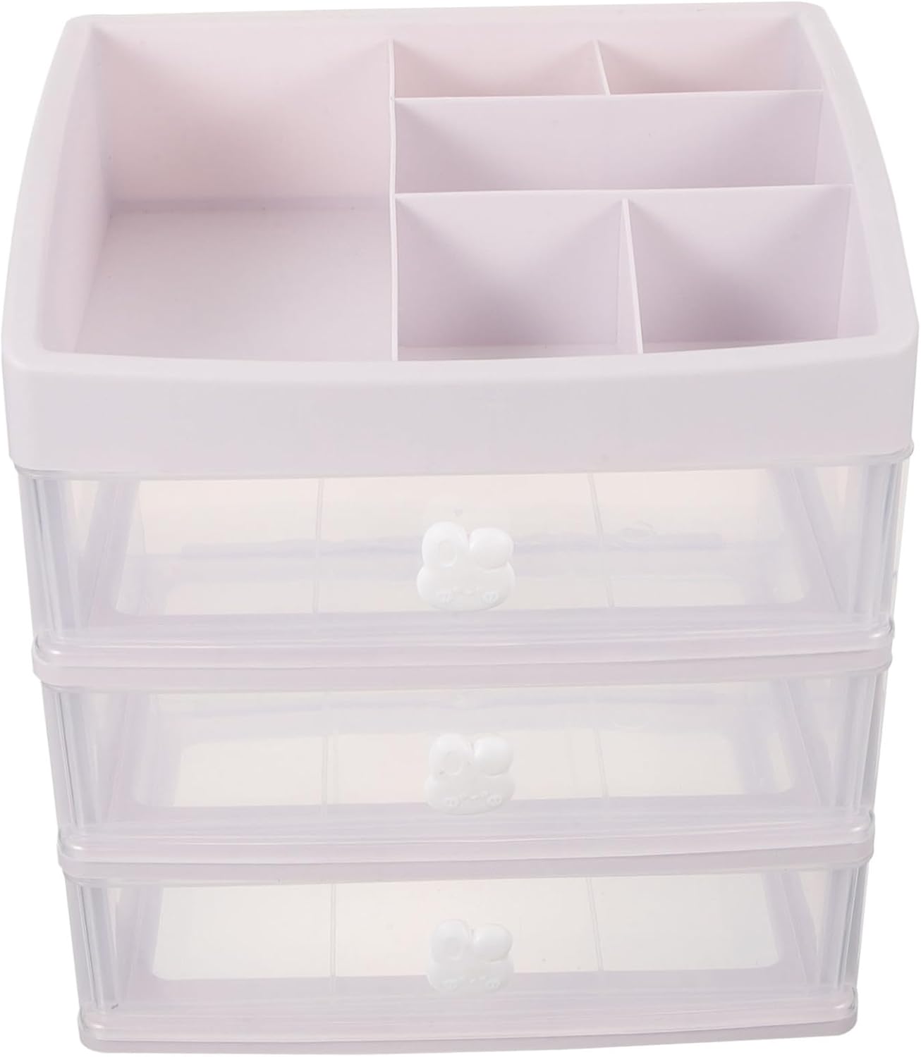 Homoyoyo Cute Cartoon Drawer Storage Box Multi-function Desktop Organizer for Cosmetics and Stationery Design for Efficient Organization Bathroom Bedroom Students and Office Use