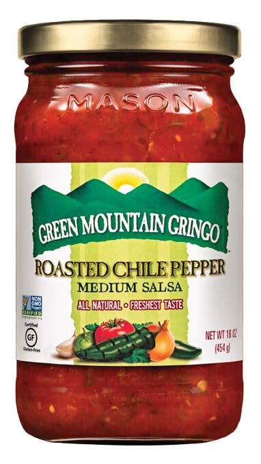 Green Mountain Gringo Roasted Chile Pepper Salsa 16 oz. (CLEARANCE: Best by March 25, 2024)