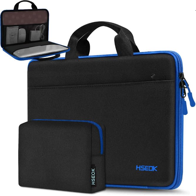 Image of HSEOK Laptop Sleeve 13.3 Inch Case Briefcase Compatible with MacBook Pro 14 inch and All Model of 13.3 Inch MacBook Air /Pro, XPS 13, Most Popular 13 inch-13.5 inch Notebooks,B01K06