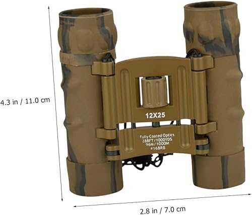 Miniatura 4 de 1 telescopio binoculares para niños, 12 y 25, telescopios para niños, binoculares plegables y ligeros, mini prismáticos para niños, binoculares para