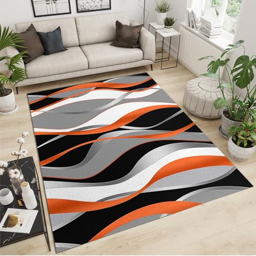 Tapete decorativo moderno 3 x 4 pies lavable y antideslizante miniatura 2