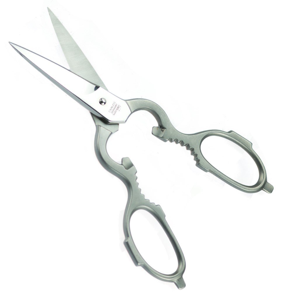 Tijeras de cocina Solinger de 20 cm, de acero inoxidable mate con dentado unilateral.
