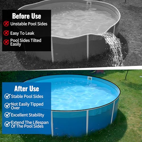 Image of 60 Pcs Coping Strips for Overlap Above Ground Pool Liners 15.74inch Plastic Swimming Pool Liner Lock Clips Replacement Patch Kit for 24ft Round 12 x 24 ft Oval to 16 x 24ft Oval