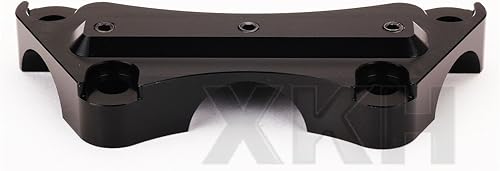 Miniatura 7 de XKH - Manillar antideslizante 1 pieza 1 pulgada 0.984 in abrazadera superior compatible con Harley Touring 1997 y más negro B075YHL8H8