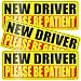 SINGARO New Driver Magnet for Car, Please Be Patient New Driver, 3Pcs Magnetic Reflective Novice Rookie Drivers Safety Warning Bumper Stickers, Removable Car Exterior Accessories