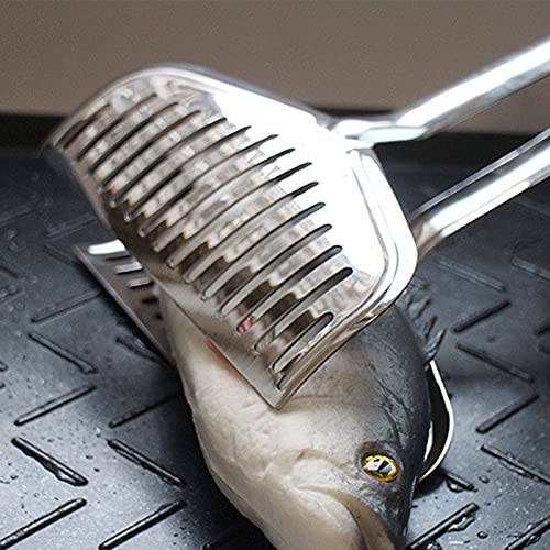 Pinzas de Cocina, 1 Pieza, Pinza para Pan y Carne, Pinzas para Barbacoa de Acero Inoxidable, Pala para Carne frita, Pala para Pescado Frito, Pinza para Barbacoa