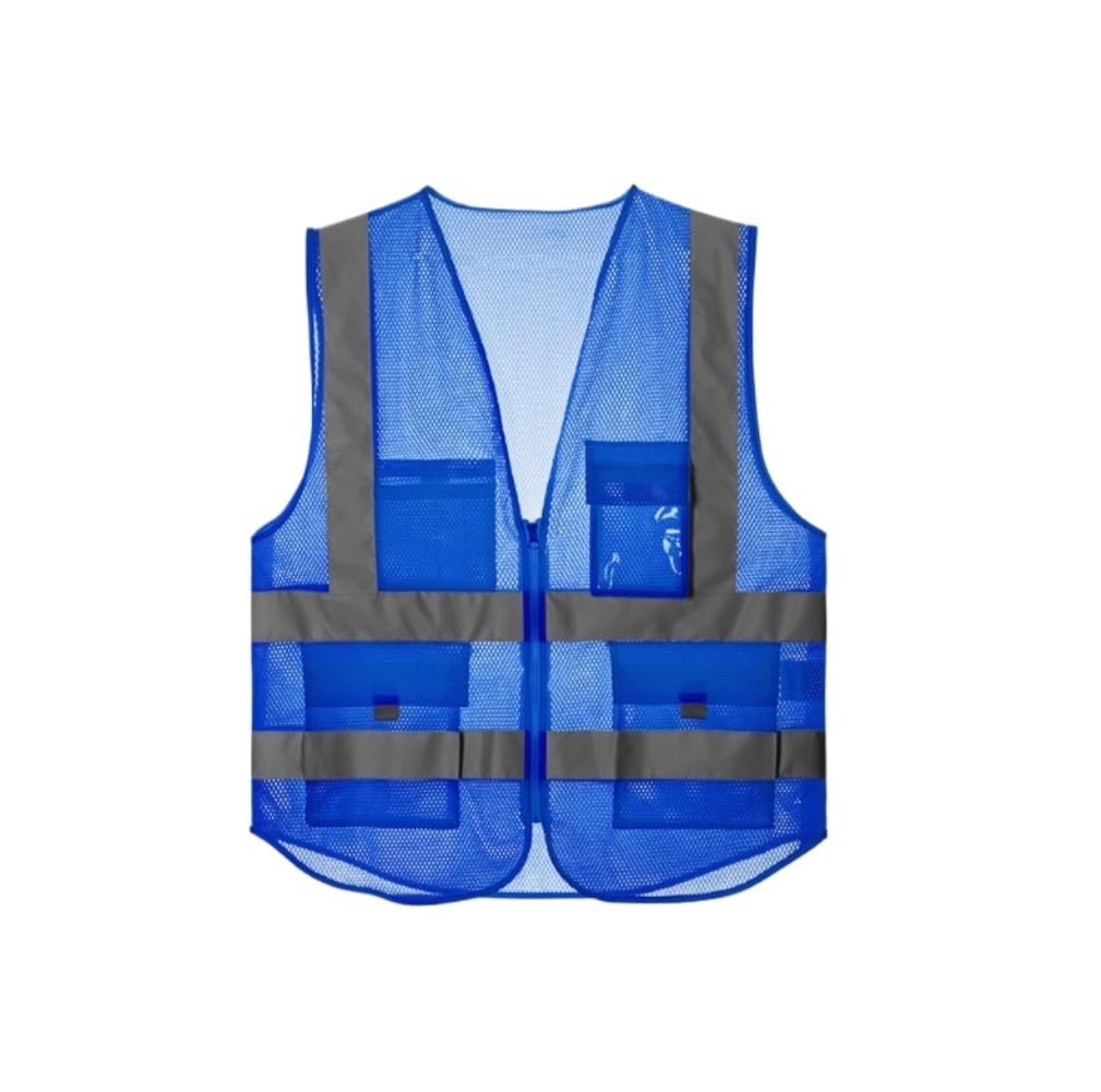 Chaleco De Seguridad Chaleco Voluntario Unisex con Cremallera Y Tiras Reflectantes Reflectante Reflectantes Chaleco De Trabajo