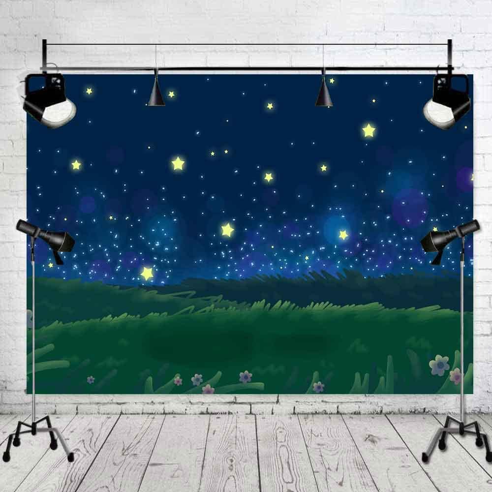 7x5ft Cartoon Backdrops Fantastic Starry Sky Night Landscape Camping Themd Party Background Photo Booth Backdrop Studio Props GYGE251
