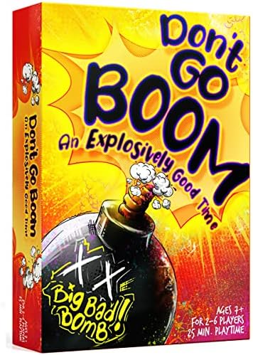 Don’t Go Boom Card Game - Family Card Games - Kids Gifts - Card Games for Kids - Kids Stocking Stuffer - Games for Family Game Night - (2 - 6 Players) Ages 7+