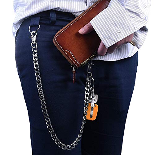 Keychain Heavy Duty Wallet Chain 23 Inch Pocket Key Chain With Lobster Clasp And Keyrings For Keys And Wallets #TOP4