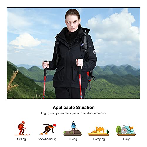 Camel Crown Womens Waterproof Ski Jacket 3-In-1 Winter Coat With Fleece Inner For Rain Snow Outdoor Hiking #TOP6