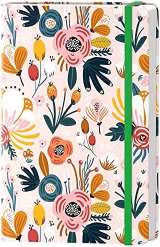 Huamxe Lined Journal Notebook, Marble Hardcover, Medium 5.7 x 8.4 in, 160 Pages Thick Paper, Cute Aesthetic A5 College Ruled Notebook for Journaling Writing Work Office School Men Women, Green Ink
