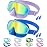 Vvinca Swim Goggles with Nose Cover, Fabric Strap Toddler Kids Swimming Goggles Diving Mask Anti-Fog/UV No Leak for Age 3-15