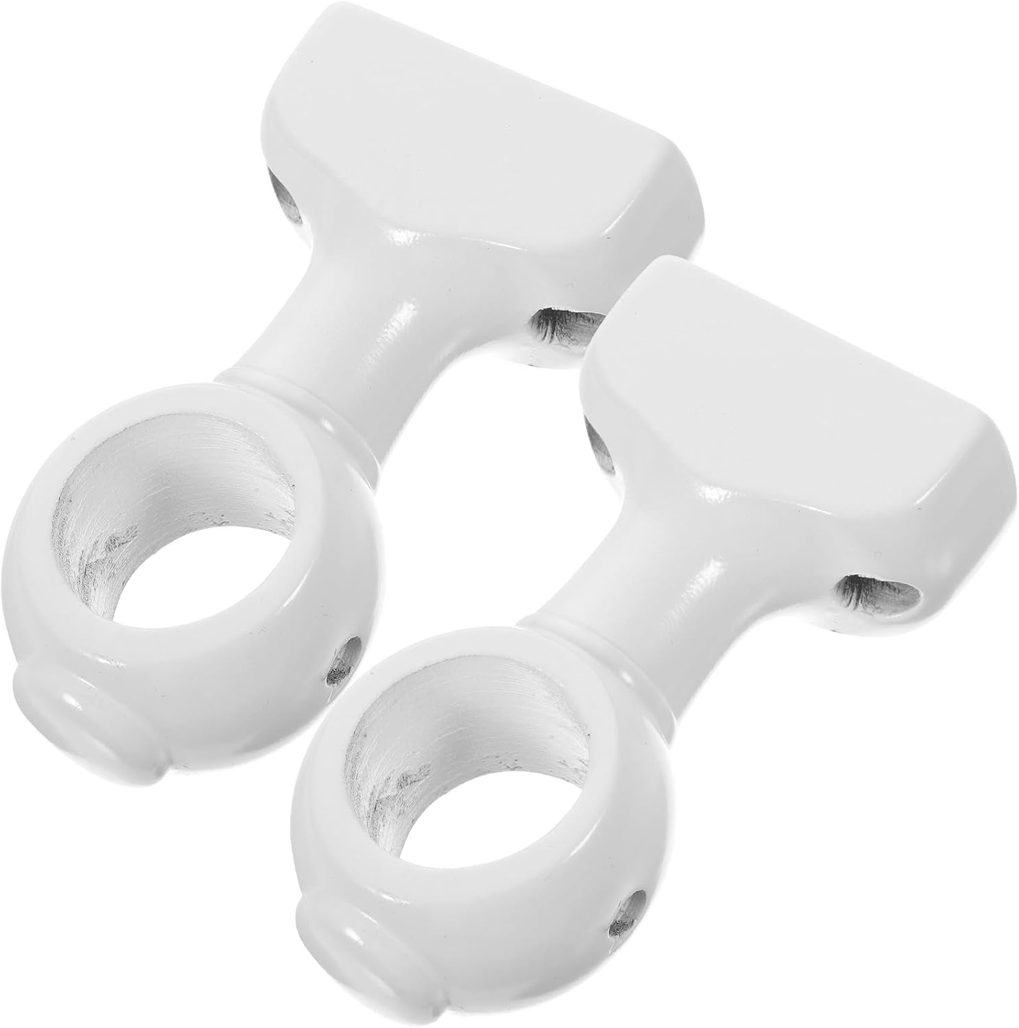 Garneck Wooden Curtain Rod Brackets Valance Support Holder White 28Mm Diameter Curtain Rod Support Bracket for Window Treatment Hardware 2pcs