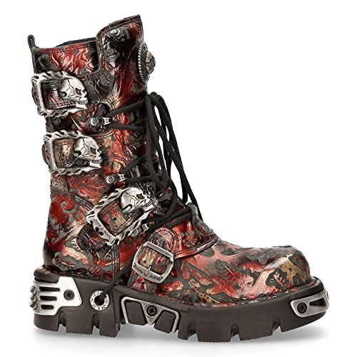 New Rock Nr M.391-S26 Red - Boots, Metallic, Women (Eu 40) 9 Us #TOP1