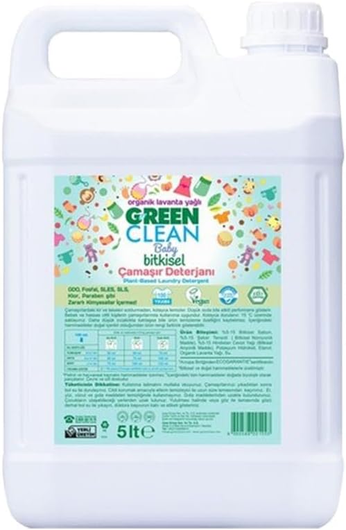 U Green Clean Baby Organik Lavanta Yağlı Bitkisel Çamaşır Deterjanı 5000 ml