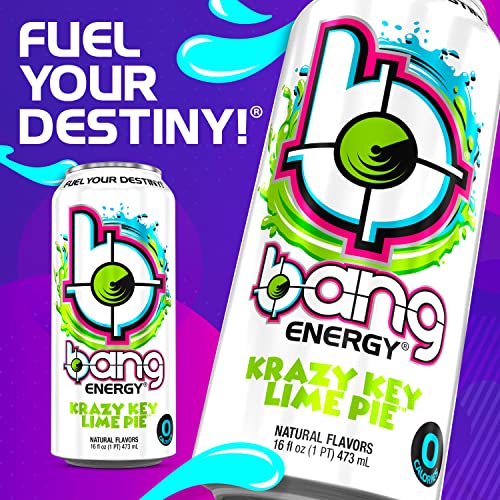 Bang Energy Key Lime Pie, SugarFree Energy Drink, 16Ounce