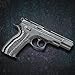 G10 Grips for CZ 75 Full Size, OPS Texture,White/Black G10, Cool Hand Brand