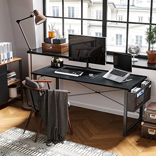 Odk 63 Inch Super Large Computer Writing Desk Gaming Sturdy Home Office Desk, Work Desk With A Storage Bag And Headphone Hook, Black #TOP3