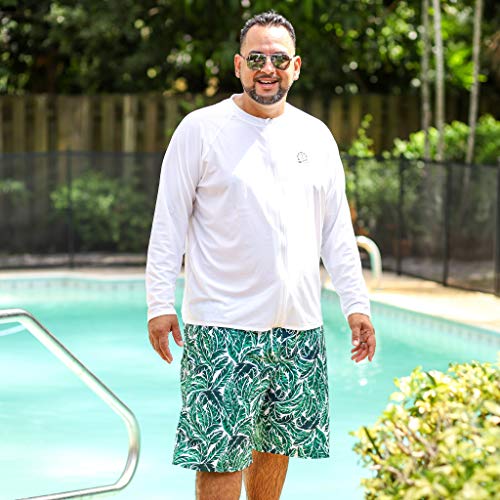 SwimZip Men's Long Sleeve Zipper Rash Guard Swim Shirt w/ UPF 50+ Sun Protection2