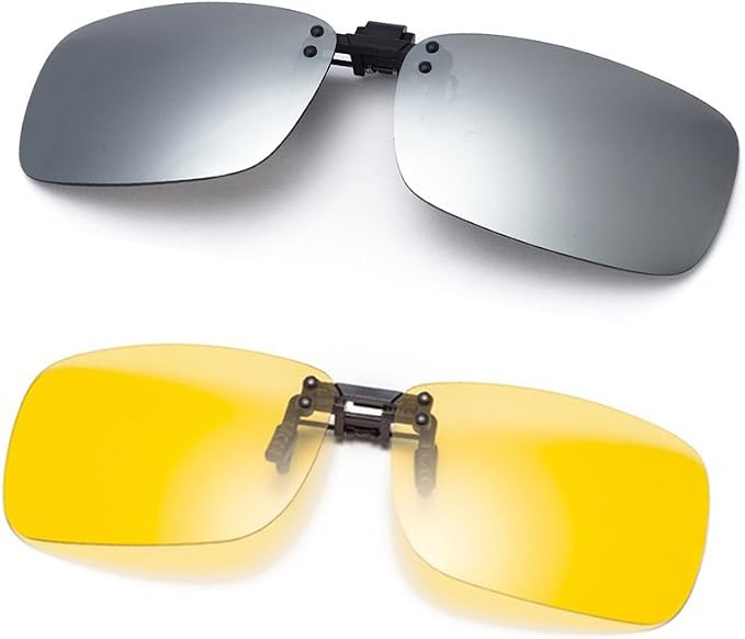 Cyxus (2 pezzi lenti polarizzate classic clip-on occhiali da  sole,antiriflesso,[protezione UV] per guida/Pesca/Sport/Night Vision  Eyewear, unisex(uomini/donne) : Amazon.it: Abbigliamento